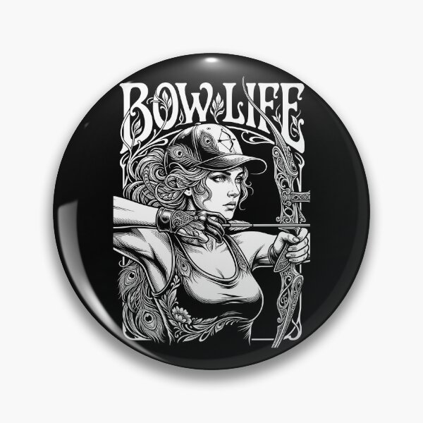 Item preview, Bow Life Archer Girl Vintage Archery Woman Art Nouveau designed and sold by GrandeDuc.