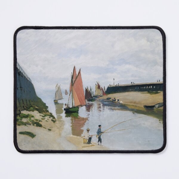 Item preview, Claude Monet Trouville Harbor Impressionist Sailboat Wall Art designed and sold by TheSoulOfArt.
