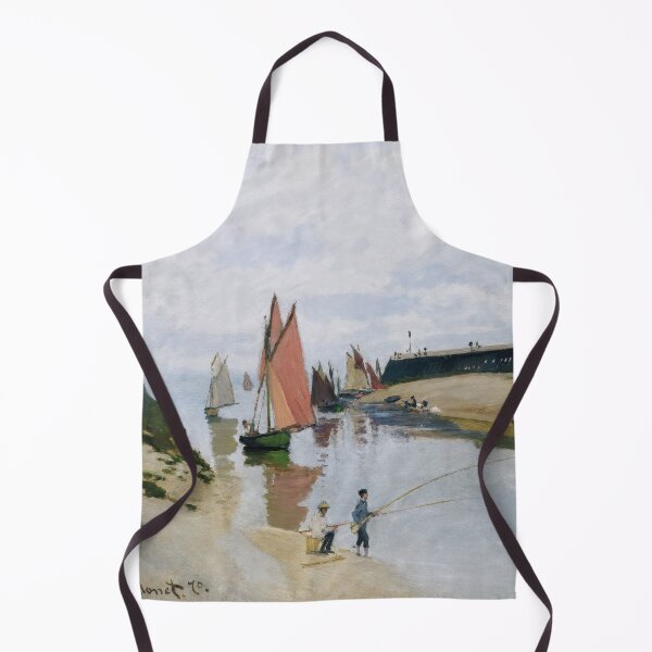 Item preview, Claude Monet Trouville Harbor Impressionist Sailboat Wall Art designed and sold by TheSoulOfArt.