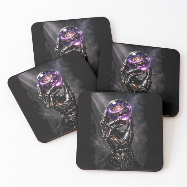Item preview, Clockwork Hand of Fate | Steampunk Anatomical Hand & Cosmic Purple Glow Graphic designed and sold by Studio77-Gothic.