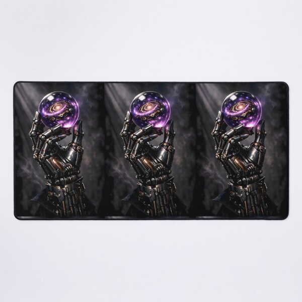 Item preview, Clockwork Hand of Fate | Steampunk Anatomical Hand & Cosmic Purple Glow Graphic designed and sold by Studio77-Gothic.