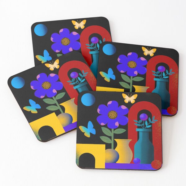 Item preview, Midnight Bloom Portal | Retro Neon Floral Art designed and sold by joycrysstudio.