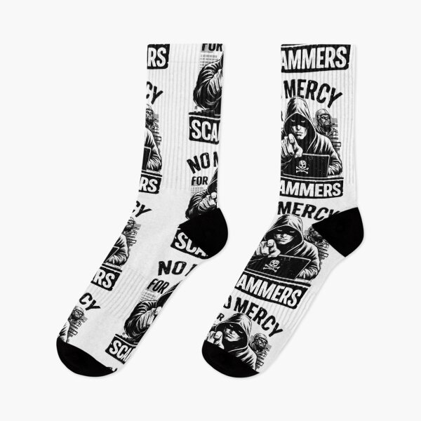 Item preview, No Mercy For Scammers Cyber Security Anti Scam Hacker Design designed and sold by NeO² Studio.