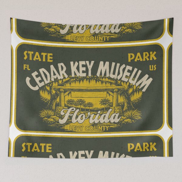 Item preview, Cedar Key Museum State Park, Levy County, Florida, badge design designed and sold by Wanderful-roads.