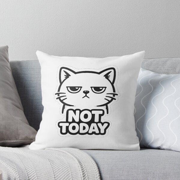 Item preview, Not Today — Grumpy Moody Cat Funny Sarcastic Sticker for Cat Lovers designed and sold by HobsS.