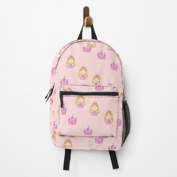 Item preview, Cute Little Princess and Magical Pink Castle - Watercolor Art designed and sold by nora8820.