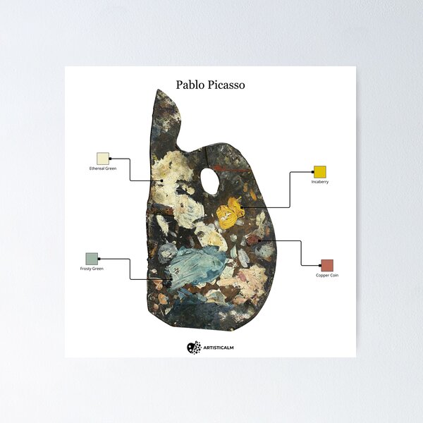 Item preview, Artisticalm - Pablo Picasso Cubist Artist Palette Design Mindfulness Art designed and sold by Esoniana Design.