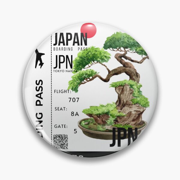 Item preview,  Japanese Boarding Pass Bonsai Stylized designed and sold by InkWhirl.