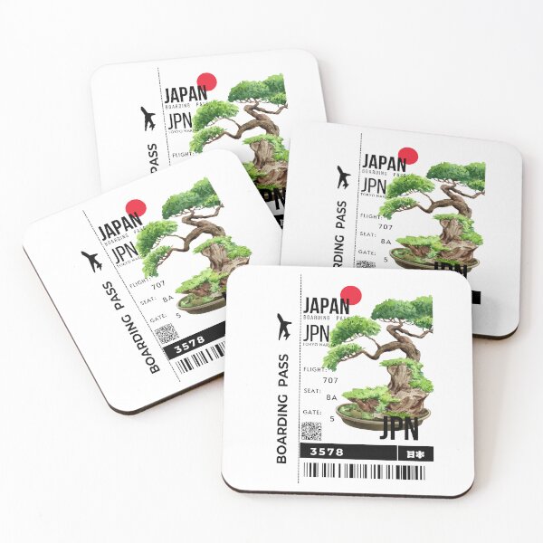 Item preview,  Japanese Boarding Pass Bonsai Stylized designed and sold by InkWhirl.