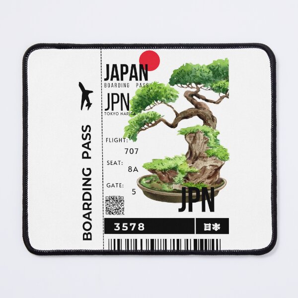 Item preview,  Japanese Boarding Pass Bonsai Stylized designed and sold by InkWhirl.