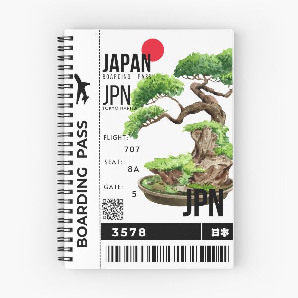 Item preview,  Japanese Boarding Pass Bonsai Stylized designed and sold by InkWhirl.