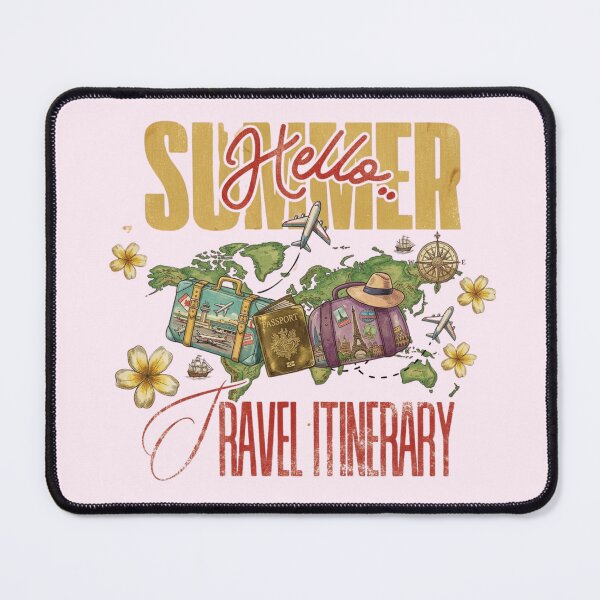 Item preview, Hello Summer Travel Itinerary World Map Graphic designed and sold by SilverSeaBKK.