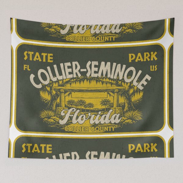 Item preview, Collier-Seminole State Park, Collier County, Florida, badge design designed and sold by Wanderful-roads.