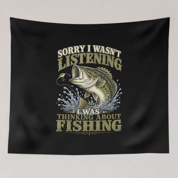 Item preview, I Was Thinking About Fishing Fisherman designed and sold by Randomera.