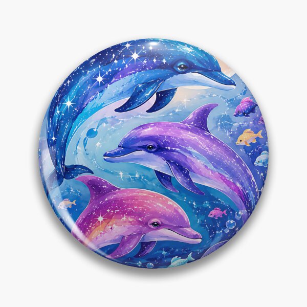 Item preview, Moonlit Galaxy Dolphin Trio  designed and sold by Jaideep Walia.