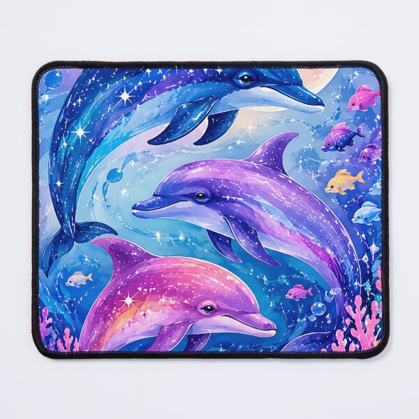 Item preview, Moonlit Galaxy Dolphin Trio designed and sold by Jaideep Walia.