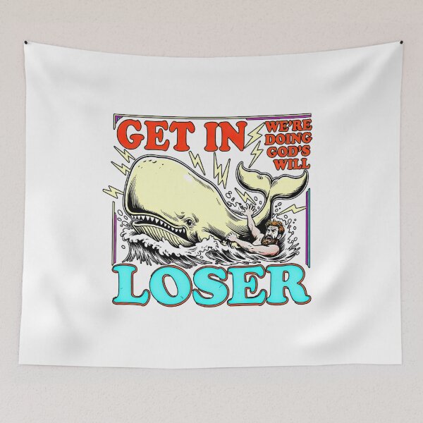 Item preview, Get In Loser We're Doing Gods Will Funny Whale Bible Humor designed and sold by graphixpolash.