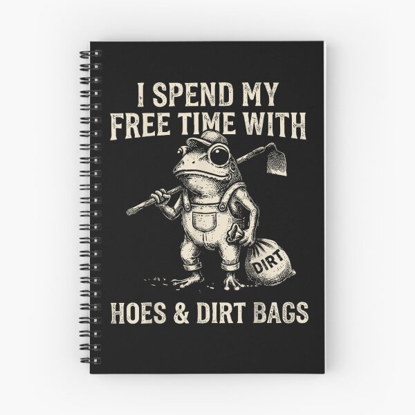 Item preview, I Spend My Free Time With Hoes And Dirt Bags Frog Gardening designed and sold by EchoElowen.