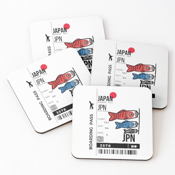 Item preview, Japanese Boarding Pass Children's Day koinobori Stylized designed and sold by InkWhirl.
