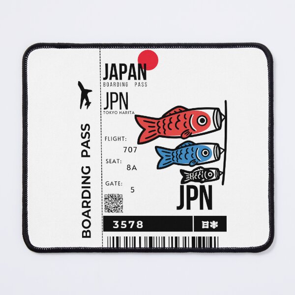 Item preview, Japanese Boarding Pass Children's Day koinobori Stylized designed and sold by InkWhirl.