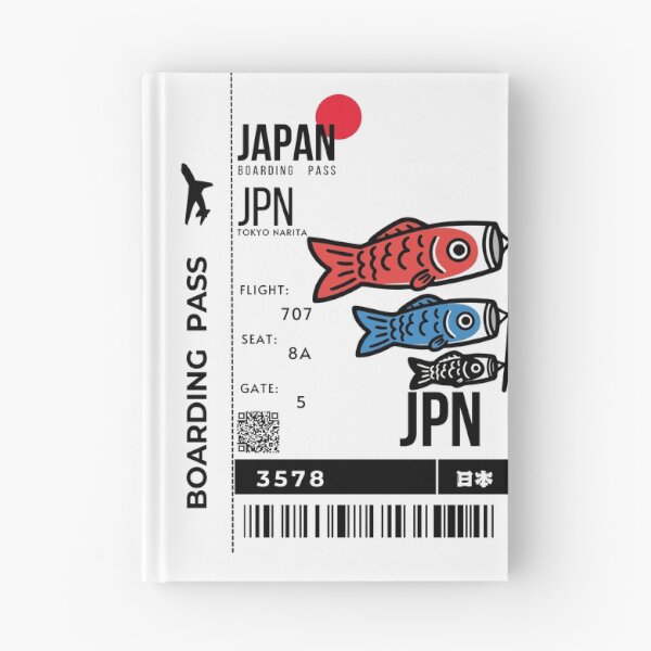 Item preview, Japanese Boarding Pass Children's Day koinobori Stylized designed and sold by InkWhirl.