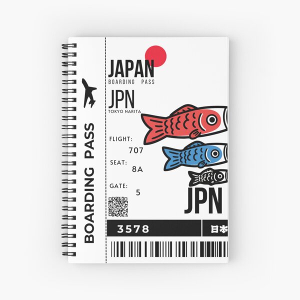 Item preview, Japanese Boarding Pass Children's Day koinobori Stylized designed and sold by InkWhirl.