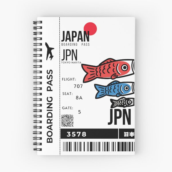 Item preview, Japanese Boarding Pass Children's Day koinobori Stylized designed and sold by InkWhirl.