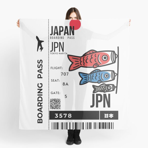 Item preview, Japanese Boarding Pass Children's Day koinobori Stylized designed and sold by InkWhirl.