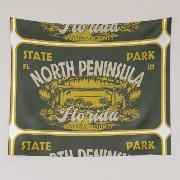 Item preview, North Peninsula State Park, Volusia County, Florida, badge design designed and sold by Wanderful-roads.