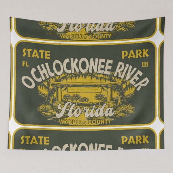 Item preview, Ochlockonee River State Park, Wakulla County, Florida, badge design designed and sold by Wanderful-roads.