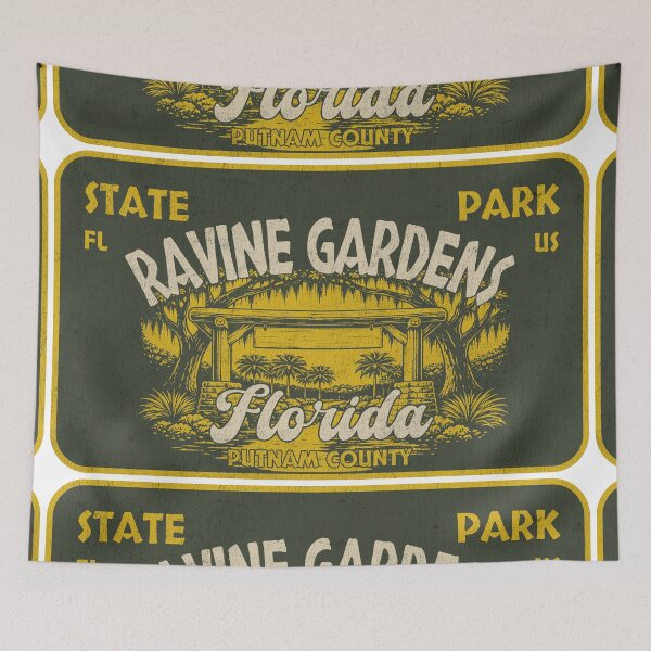 Item preview, Ravine Gardens State Park, Putnam County, Florida, badge design designed and sold by Wanderful-roads.