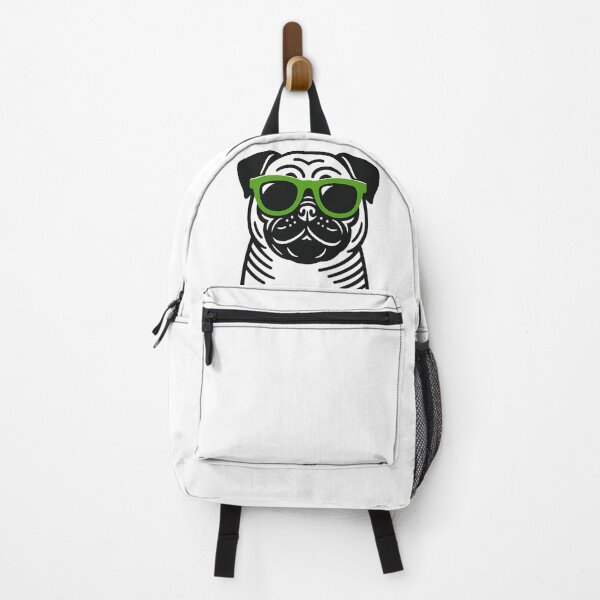 Item preview, Cool Pug with Green Sunglasses Art - Cute Dog Illustration designed and sold by myforestfog.