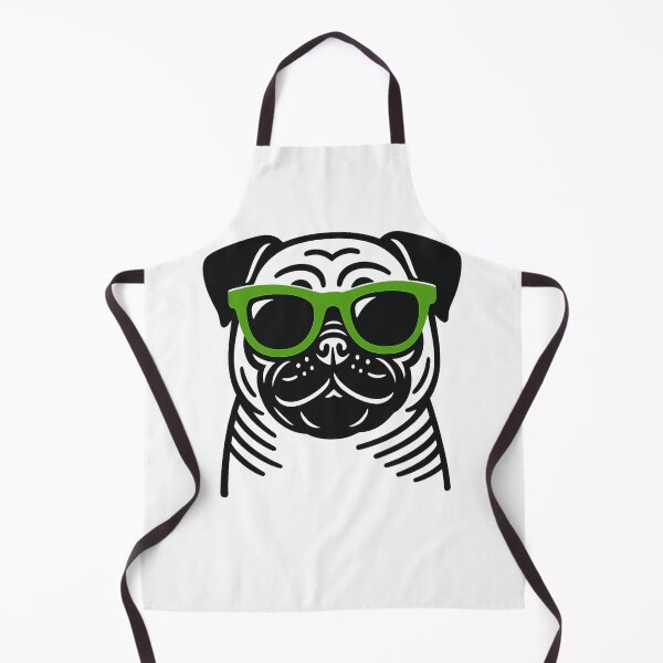 Item preview, Cool Pug with Green Sunglasses Art - Cute Dog Illustration designed and sold by myforestfog.