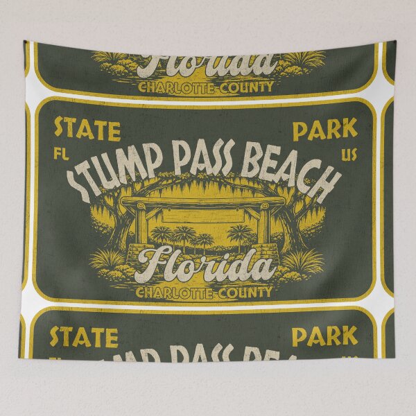 Item preview, Stump Pass Beach State Park, Charlotte County, Florida, badge design designed and sold by Wanderful-roads.