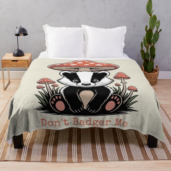 Item preview, Dont Badger Me Funny Cute Mushroom Badger Pun Art designed and sold by AlexandraSand.