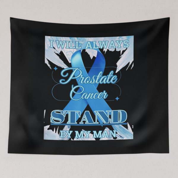 Item preview, I Will Always Stand By My Man Prostate Cancer Awareness Blue Ribbon designed and sold by Ophtizu.