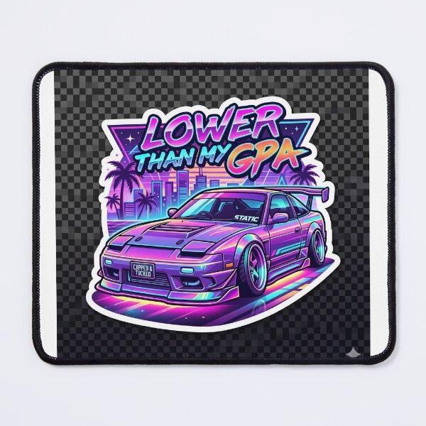 Item preview, Lower Than My GPA Funny JDM Car Vaporwave Sticker designed and sold by R & K Fashions.