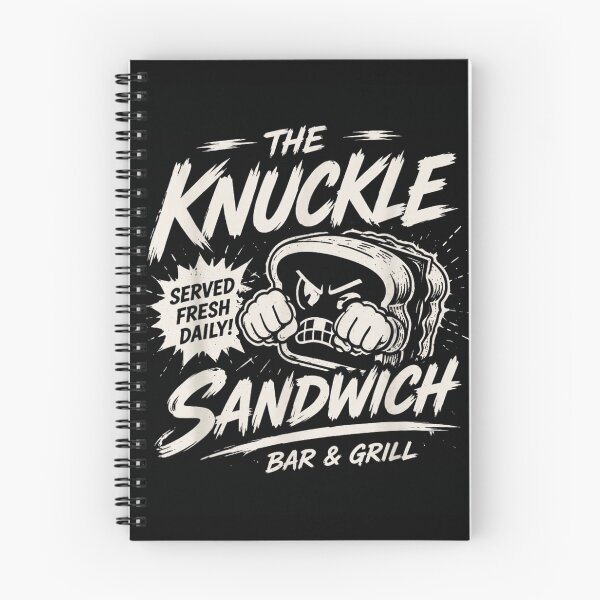 Item preview, The Knuckle Sandwich Bar Grill Served Fresh Daily Angry Bread Retro designed and sold by Ophtizu.