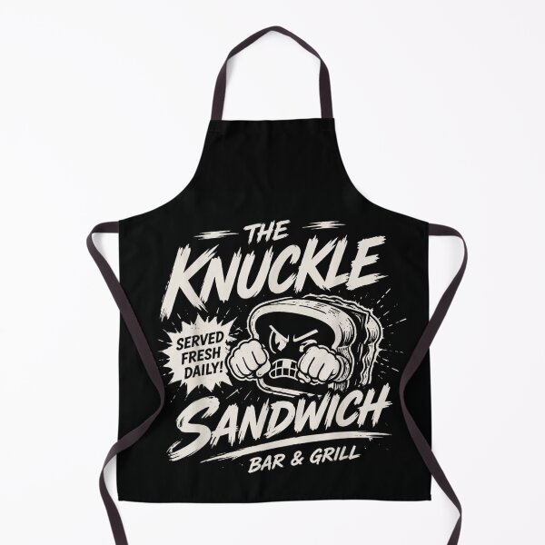 Item preview, The Knuckle Sandwich Bar Grill Served Fresh Daily Angry Bread Retro designed and sold by Ophtizu.
