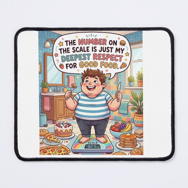 Item preview, Respect For Good Food Funny Weight Scale Cartoon designed and sold by TaiwanMemory.