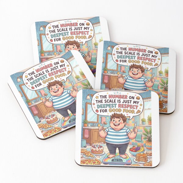 Item preview, Respect For Good Food Funny Weight Scale Cartoon designed and sold by TaiwanMemory.