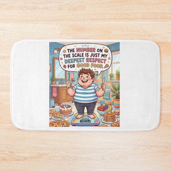 Item preview, Respect For Good Food Funny Weight Scale Cartoon designed and sold by TaiwanMemory.