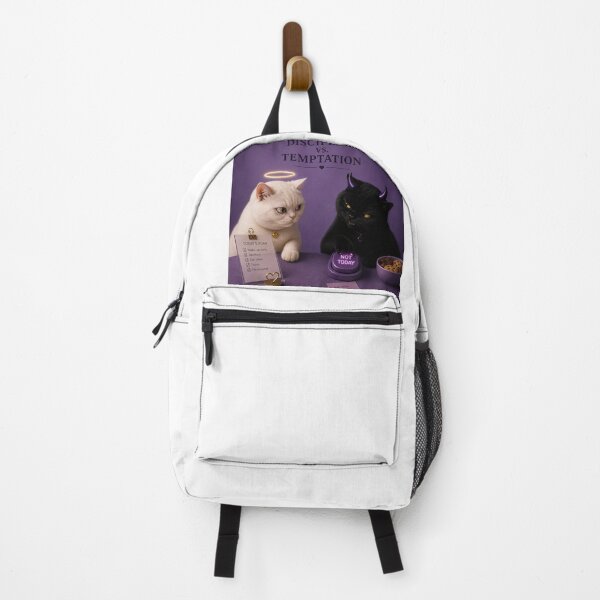Item preview, Discipline vs Temptation Cat designed and sold by LovelyCatGalaxy.