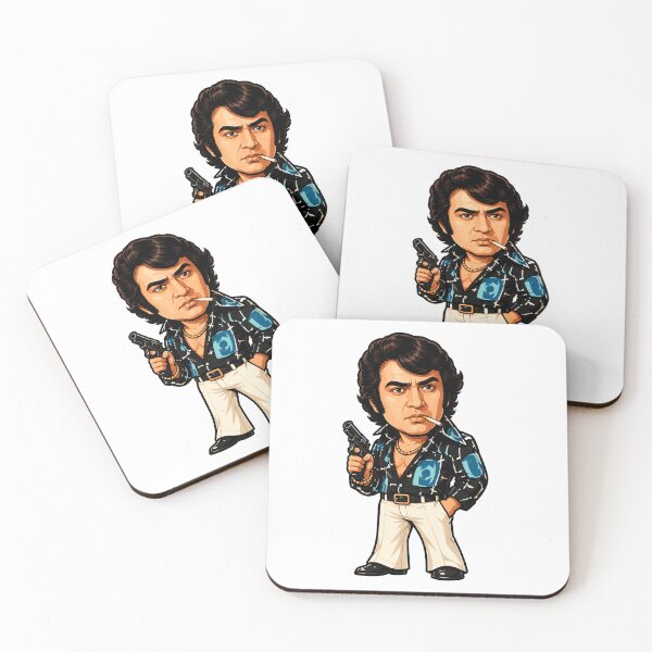 Item preview, Retro Bollywood Villain Ranjeet Chibi Vector designed and sold by Krincydigitalart.