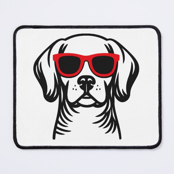 Item preview, Cool Pointer with Red Sunglasses Art - Cute Dog Illustration designed and sold by myforestfog.