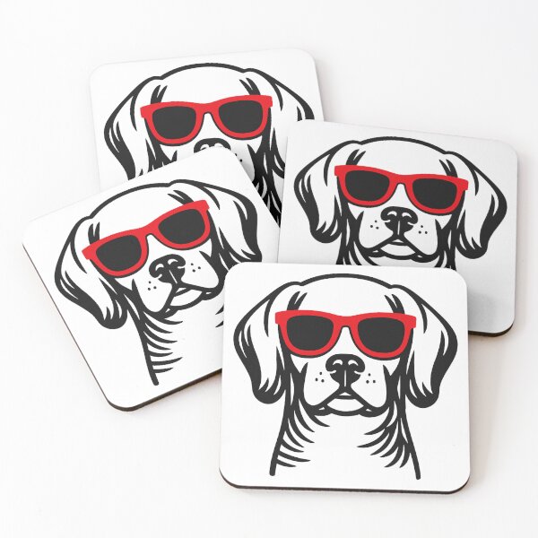 Item preview, Cool Pointer with Red Sunglasses Art - Cute Dog Illustration designed and sold by myforestfog.