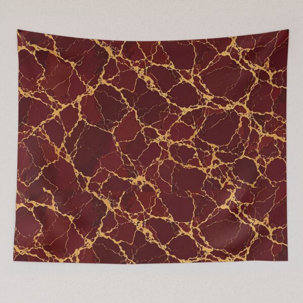 Item preview, Abstract Crimson Brushstrokes - Red and Gold Oil Paint Texture designed and sold by FlatInkStudio.