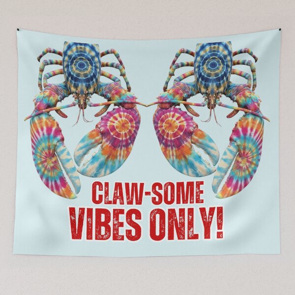 Item preview, Claw-some Vibes Only Tie Dye Lobster Graphic designed and sold by SilverSeaBKK.