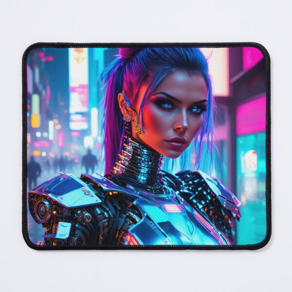 Item preview, Pure Action Neon Cyberpunpunk Lady 1 designed and sold by 3dvirtualand.