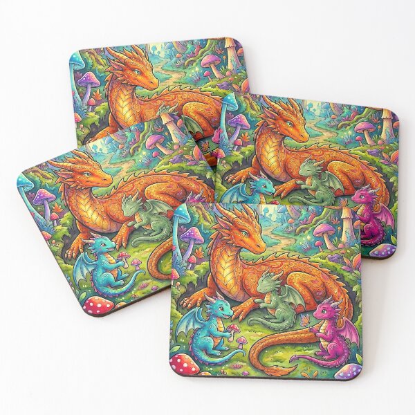 Item preview, Mother Dragon and Baby Dragon designed and sold by PP&RAINBOW SHOP.